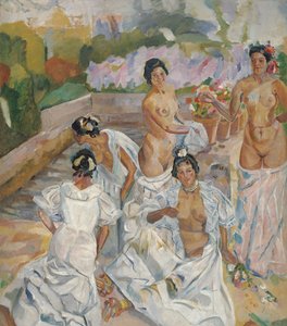 द बाथ (सेविले) - इटुरिनो, फ़्रांसिस्को (1864-1924) - सी. 1908 - कैनवास पर तेल - 200x174 - म्यूजियो कारमेन थिसेन, मलागा