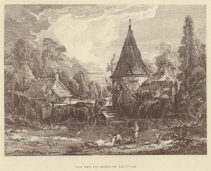 Beauvais के आसपास के दृश्य (उत्कीर्णन) द्वारा फ्रेंकोइस (बाद में) बाउचर