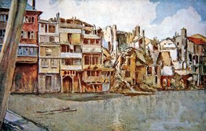 वर्दुन की लड़ाई: वर्दुन में मीयूज नदी का दृश्य द्वारा फ्रेंकोइस (बाद) फ्लेमेंग
