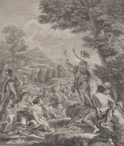 सेंट जॉन द बैपटिस्ट एक भीड़ को उपदेश देते हुए, सीए। 1729.