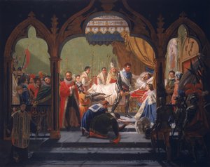 हेनरी IV (1553-1610) मरने वाले हेनरी III से राजशाही के गुण प्राप्त करना (1551-1589) 1814 द्वारा फ्रेंकोइस बुफे