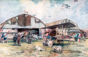 फ्रेंच फाइटर स्क्वाड्रन एरोड्रम, 1918, 1926। द्वारा फ़्राँस्वा फ्लेमेंग