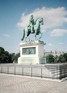 हेनरी चतुर्थ (1553-1610) 1818 (कांस्य) की घुड़सवारी की मूर्ति द्वारा फ्रेंकोइस फ्रेडरिक लेमोट