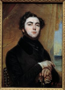 यूजीन सू का पोर्ट्रेट (1804-1857) उपन्यासकार फ्रेंकोइस गेब्रियल लेपौल द्वारा पेंटिंग (1804-1886) 1836 सन। 0,35x0,25 मीटर पेरिस, मुसी कार्नावलेट