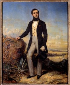 फर्डिनेंड डी लेसेप्स का पोर्ट्रेट (1805-1894), फ्रांसीसी राजनयिक और उद्यमी। फ्रेंकोइस गेब्रियल लेपौल द्वारा पेंटिंग (1804-1886)
