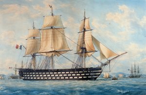 फ्रेंकोइस रॉक्स (1811-1882), वॉटरकलर, फ्रांस द्वारा मोंटेबेलो पोत