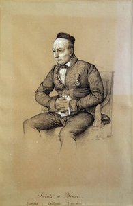 चार्ल्स अगस्टे सैंट बेउवे (1804-1869) का पोर्ट्रेट, फ्रांसीसी साहित्यिक आलोचक और लेखक। फ्रेंकोइस जोसेफ हेम द्वारा ड्राइंग (1787-1865) द्वारा फ्रांकोइस जोसेफ हेइम