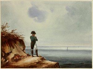 लुई मारचंद के संकेतों से फ्रेंकोइस जोसेफ सैंडमैन (1805-1880) द्वारा जल रंग सम्राट नेपोलियन I (1769-1821) के पैर में पोर्ट्रेट। १८२० सूर्य। 0,14x0,19 मीटर मालमाइसन, मुसी डू चेटो द्वारा फ्रेंकोइस जोसेफ सैंडमैन