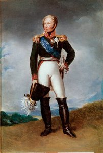 अलेक्जेंडर I, रूस के ज़ार (1777-1825) के पैर में पोर्ट्रेट फ्रेंकोइस जेरार्ड (1770-1837) सन द्वारा पेंटिंग। 0,32x0,24 मीटर वर्साय, मुसी डू चेटो द्वारा बैरन फ्रांस्वा पास्कल साइमन जेरार्ड
