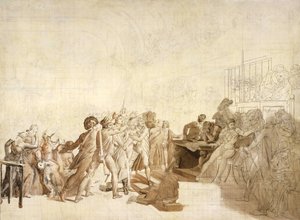 10 अगस्त 1792 को, c.1795-9 (कैनवास पर तेल और ग्रेफाइट) द्वारा बैरन फ्रांस्वा पास्कल साइमन जेरार्ड