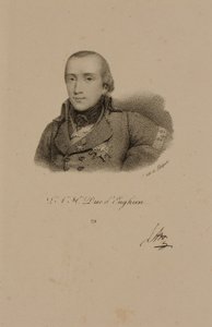 लुइस एंटोनी हेनरी डी बॉर्बन (1772-1804) ड्यूक ऑफ एनघियन ने कॉनड यूनिफॉर्म पहने हुए द्वारा फ्रेंकोइस सेराफिन डेलपेच