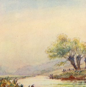 मैथ्यू अर्नोल्ड द्वारा द स्कॉलर-जिप्सी के लिए चित्रण (रंगीन लिथो) द्वारा फ्रैंक एडम्स