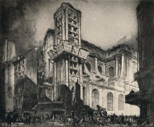 चर्च ऑफ सेंट निकोलस-डु-चारडोनेट, 1915 द्वारा फ्रैंक ब्रैंगविन