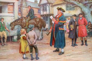 टाउन कैरियर समाचार पढ़ रहा है, c.1925 (स्क्रीनप्रिंट) द्वारा फ्रैंक डैड