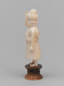 काला मोहरा, शतरंज का टुकड़ा, भारत, 1820 लगभग
