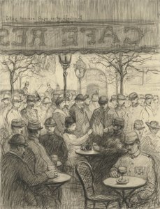 ईस्टर रविवार, 1917 को बुलेवार्ड पर अमेरिकी झंडे बेचना