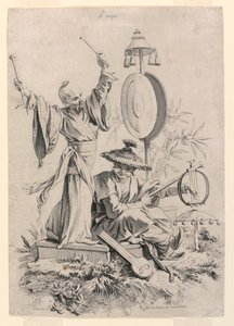 L#39;Ouye (श्रवण) लेस सिंक सेन्सेस (पांच इंद्रियां) श्रृंखला से द्वारा फ्रांकोइस बाउचर