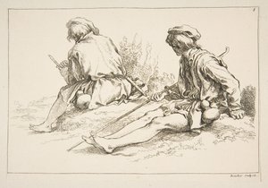 रेखाचित्रों की शीट, 1753। द्वारा फ्रांकोइस बाउचर