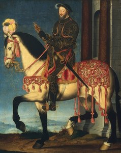 फ्रांस के राजा फ्रांसिस प्रथम का अश्वारोही चित्र। 1540 के आसपास द्वारा फ्रांकोइस क्लाउड