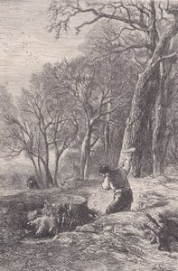 शीतकालीन दृश्य: स्टंप पुलर, मैगासिन पिटोरेस्क, सीए से। 1852. द्वारा फ़्राँस्वा रौगेट