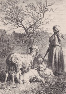 एक चरवाहा, सीए। 1852. द्वारा फ़्राँस्वा रौगेट