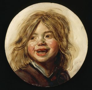 लाफिंग चाइल्ड, c.1620-5 (लकड़ी पर तेल)