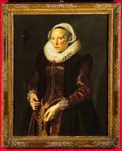 एक महिला का पोर्ट्रेट, c.1611 (लकड़ी के पैनल पर तेल) द्वारा फ्राँस हल्स