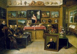 इब्राहीम और Justus Lipsius 1618 के साथ एक कलेक्टर के cabient
