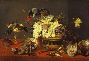 फिर भी ग्रे तोता के साथ जीवन, c.1630 द्वारा फ्रैंस एंड वर्कशॉप स्नाइडर्स