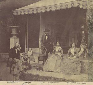 [एंटोनी और हाउसमैन परिवारों का समूह चित्र], 1850-60 के दशक।