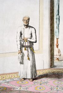 प्रमुख सेवक, &39;द हिंदू, या उनके मैनर्स, परिधानों और समारोहों का विवरण&39; से, c.1808-12 (रंगीन नक़्क़ाशी) द्वारा फ्रांज बल्थजार सोल्विनस