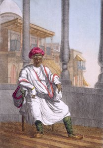 लैंडहोल्डर, &39;द हिंदू, या उनके मैनर्स, कॉस्टयूम और सेरेमनी का विवरण&39; से उच्च श्रेणी के हिंदू, c.1808-12 (रंगीन नक़्क़ाशी)