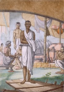 वाइन निर्माता और डीलर, &39;द हिंदू, या उनके शिष्टाचार, वेशभूषा और समारोहों का विवरण&39; से, c.1808-12 (रंगीन नक़्क़ाशी) द्वारा फ्रांज बल्थजार सोल्विनस