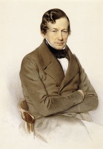 एंटोन डियाबेली का पोर्ट्रेट, आधी लंबाई, 1842 में बैठा