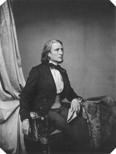 फ्रांज लिज़्ज़त, हंगेरियन संगीतकार और पियानोवादक, c1860 द्वारा फ्रांज हनफस्तांगल