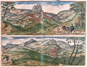 अर्डेल्स और कार्टामा, स्पेन (उत्कीर्णन) द्वारा फ्रांज होजेनबर्ग