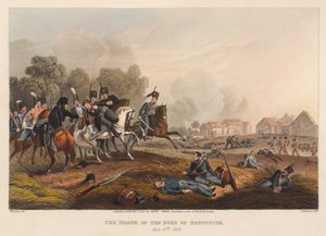 'द डेथ ऑफ द ड्यूक ऑफ ब्रंसविक, 15 जून [sic] 1815'। (प्रिंट) द्वारा फ्रांज जोसेफ (बाद में) मैनस्किर
