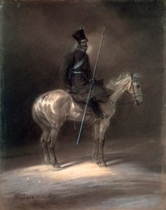 हॉर्सबैक, 1837 पर कोसैक। द्वारा फ्रांज क्रूगर