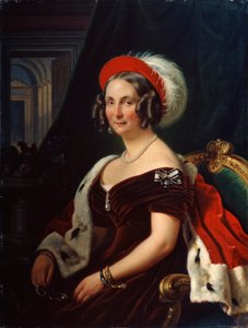 हनोवर की रानी फ्रेडेरिका का पोर्ट्रेट, 1778-1841, 19 वीं शताब्दी।