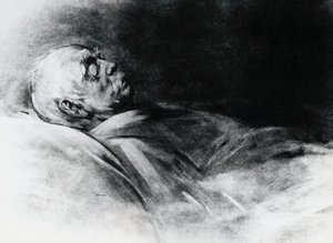 उनकी मृत्यु शय्या पर ओटो वॉन बिस्मार्क (1815-1898) द्वारा फ्रांज सेराफ वॉन लेनबैक