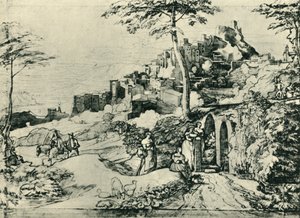 रोम, इटली, 1822, 1943 के पास ओवलेनो में एक पानी के फव्वारे से महिलाएं। द्वारा फ्रांज थोबाल्ड हॉर्नी