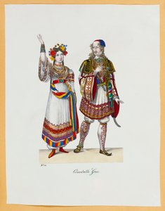 फैंसी ड्रेस परिधानों का एक संग्रह, 1827 द्वारा फ्रांज ज़ेवियर नच्त्मन