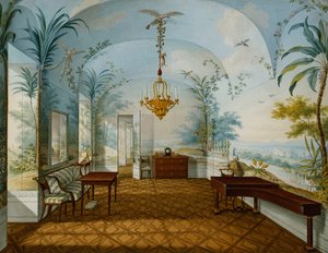 Schonbrunn के महल में चित्रित सैलून को Marian के ड्राइंग रूम, Schonbrunn, 1831 कहा जाता है द्वारा फ्रांज ज़ेवियर नच्त्मन