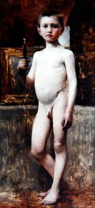 यंग बॉय, c.1911 (कैनवास पर तेल) द्वारा फ्रांज वॉन अटक गया