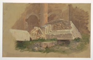 बाचस, बाल्बेक के मंदिर का आंतरिक भाग द्वारा फ्रेडरिक एडविन चर्च