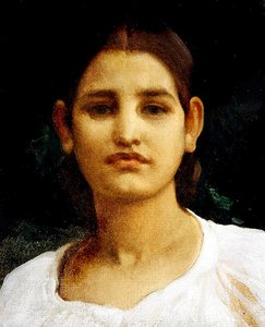 एक लड़की का सिर (कैनवास पर तेल) द्वारा फ्रेडरिक लीटन