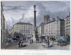 प्लेस डु चैटलेट - मार्टेंस द्वारा "" पेरिस में 1832 में "में