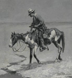 एक टेक्सास पोनी, 1889 (रचना मंडल पर तेल) द्वारा फ्रेडरिक रेमिंगटन