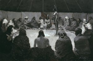 आई विल टेल द व्हाइट मैन, c.1900 (कैनवास पर तेल) द्वारा फ्रेडरिक रेमिंगटन