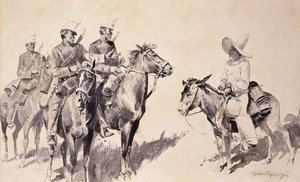मैक्सिकन Gendarmes रास्ता पूछ, 1890 द्वारा फ्रेडरिक रेमिंगटन